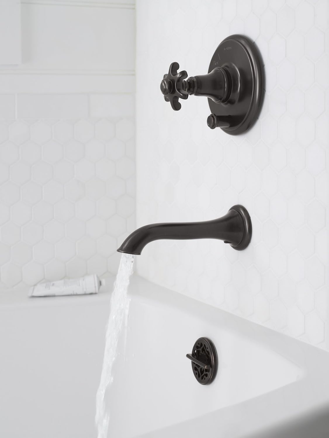 Black Friday - 80% OFF KOHLER K-72791-2BZ Artifacts Wall-mount bath spout with flare design, Less Handles, Oil-Rubbed Bronze