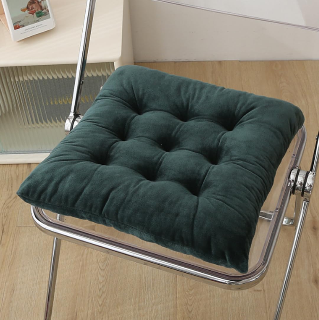 Coussin de cuisine épais XIAO HUA vert foncé 40 cm pour soulager vos chaises rigides