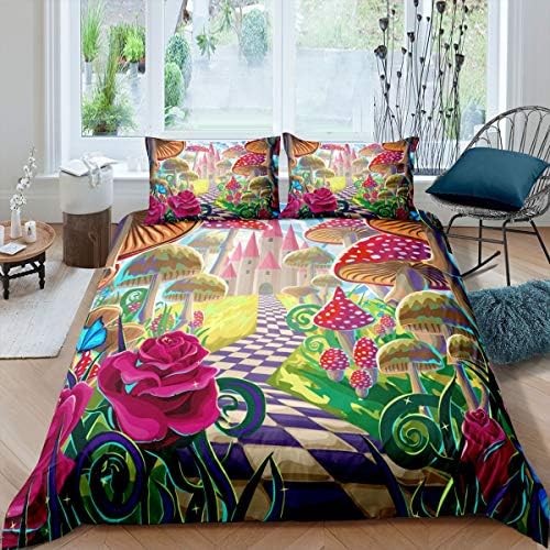 Homemissing Sun and Moon Duvet Cover Boho Exotic Bedding Set Galaxy Astrology Comforter Cover for Boys Girls Teens Cute Zodiac Signs Bedding & Linen Double