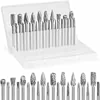Set 20 Frese In Metallo Duro Per Dremel - Doppio Taglio, Gambo 3mm