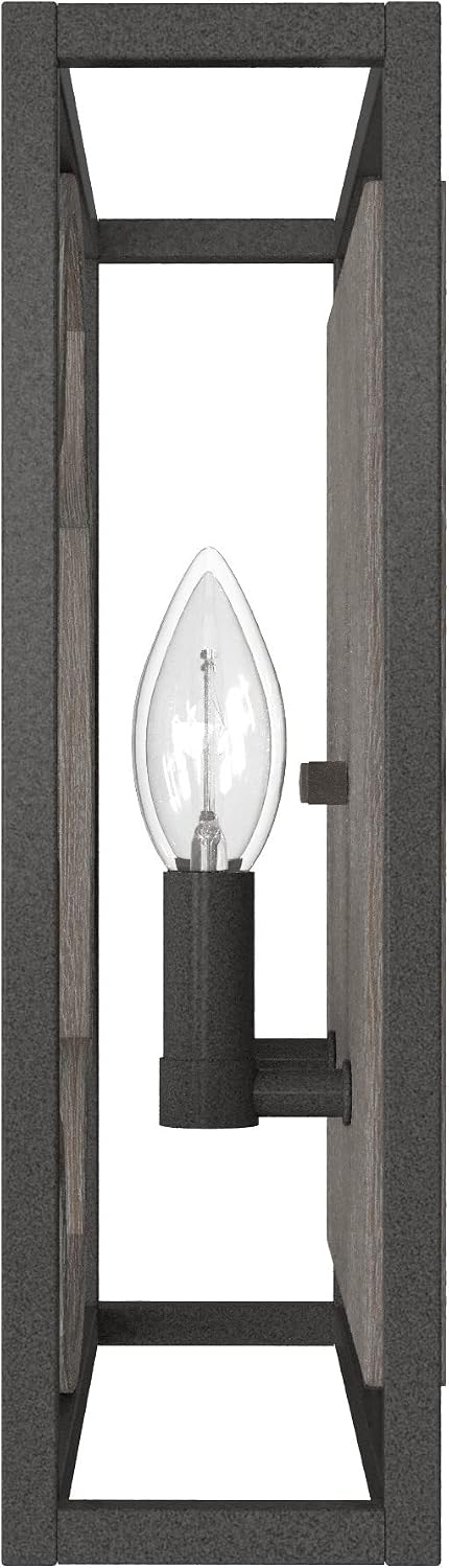 Hunter - Stone Creek 2-light Noble Bronze, Medium Size Sconce Light, Dimmable, Rustic Style, for Bedrooms, Kitchens, Foyers, Bathrooms - 19228