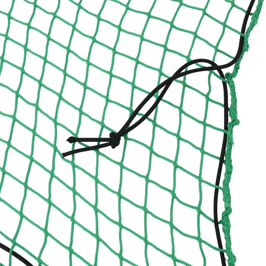 Anhängernetz mit Gummiseil Grün 5x3,5 m PP, UV-beständig und wetterfest, elastisch für Ladungssicherung Auto, SUV, PKW, vielseitig als Transportnetz und Schutznetz