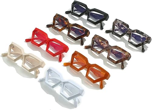 Miniatura 3 de COTIA Gafas cuadradas con bloqueo de luz azul para computadora para mujeres y hombres, con personalidad, marco grueso, lentes transparentes