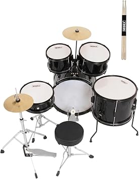Midex CD500X Akustik Çocuk Baterisi Davul Seti, 5-18 Yaş, Siyah, Full Set
