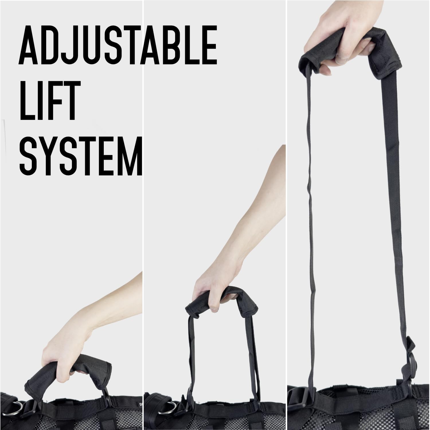 Service Dog Vest for Large Dogs, Black Tactical Harness with Military MOLLE, Breathable Mesh & 39g Metal Buckle - Size M for Training & Hiking