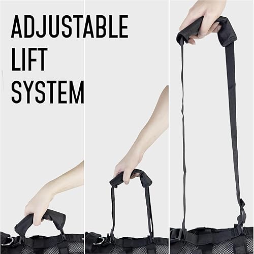 Miniatura 2 de Arnés de elevación para perros grandes, arnés de elevación transpirable de malla militar con chaleco Molle con hebilla de metal de 1.38 oz para