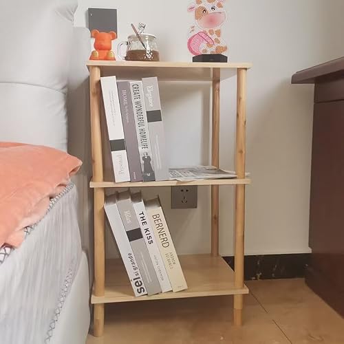 Miniatura 3 de (3er piso) Pequeña mesa de noche de café de madera maciza, mesa de sala de estar, mesa de centro de madera maciza, dormitorio de oficina, espacio