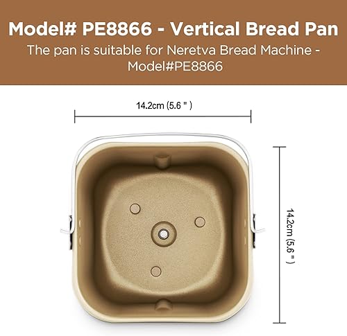 Miniatura 6 de Neretva Pan para máquina de pan con una paleta, acero inoxidable, 768490022642