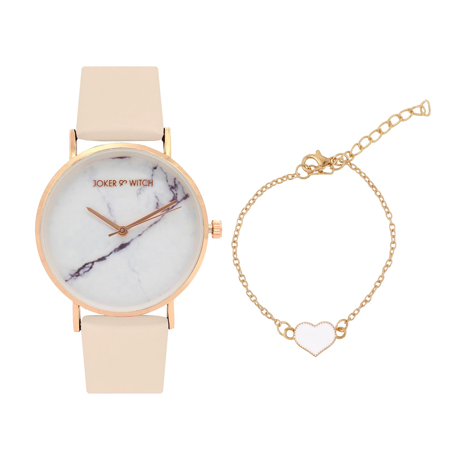 Joker & Witch Faux Leather Women Joker&Witch Talya Analogue Watch Bracelet Stack, Dial Color-White, Band Color-Black (B0C7L97TMB) Amazon Price History, Amazon Price Tracker