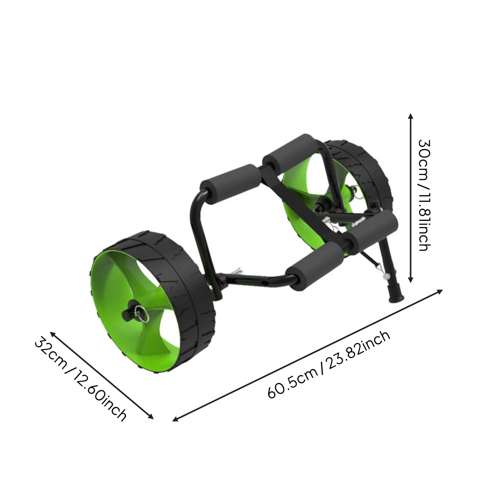 predolo Carro de Kayak Plegable Carrito Remolque Transporte Soporte con Ruedas Anchas Marco de Aluminio Plegable Compacto y Resistente Adecuado para Movimiento Desde Coche hasta