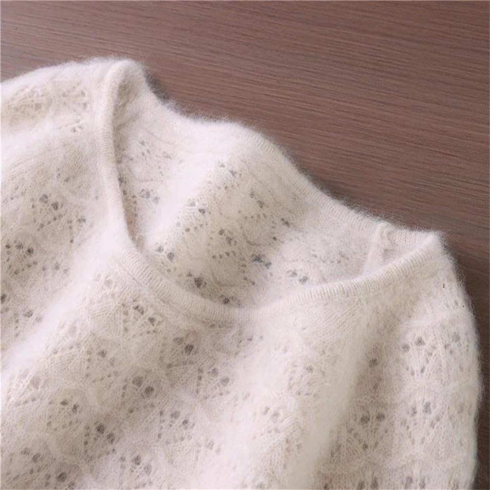 Damski sweter z okrągłym dekoltem solidny dzianinowy sweter sznurowany teksturowany sweter