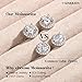 GEMQUEEN Moissanite Halo Earrings Studs : 18K White Gold Plated 925 Sterling Silver Earrings for Women Men Hypoallergenic Dainty Stud Earring Jewelry Trendy Round Cut D Color VVS1 Clarity 3CT