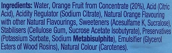 Robinsons Double Concentrate Orange Squash No Sugar Sugar 1.75 Litre ( Pack of 2 )