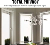 Vista 6 de Películas de privacidad para ventana, tinte opaco de vidrio esmerilado, tratamiento de adherencia estática protege la seguridad del hogar sin