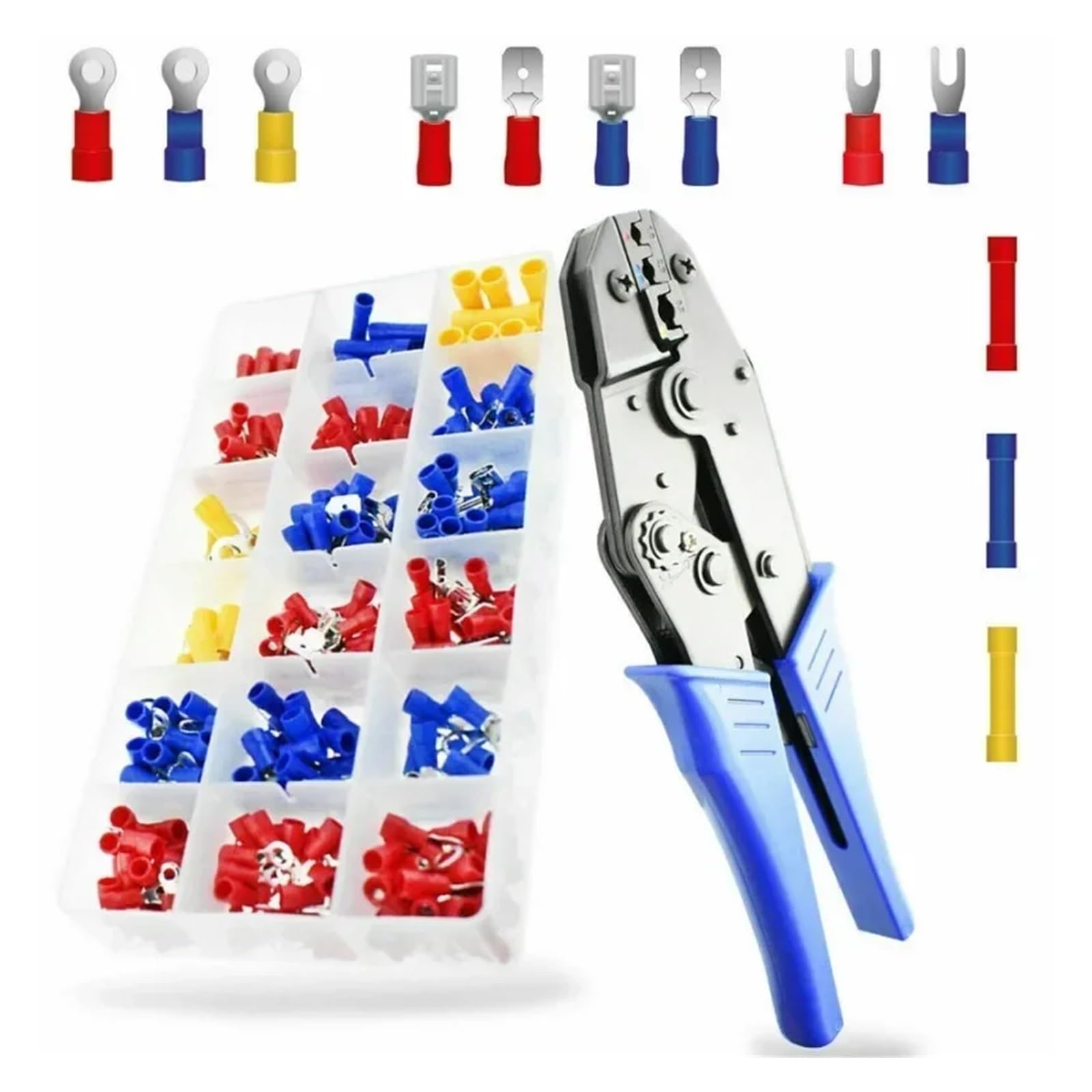 Bylsagwht Men's One Color 300Pcs Wire Crimp Connector With Pliers Set And Fe Pre Insulated Terminal Crimping Hs-30J 0.5-6Mm
