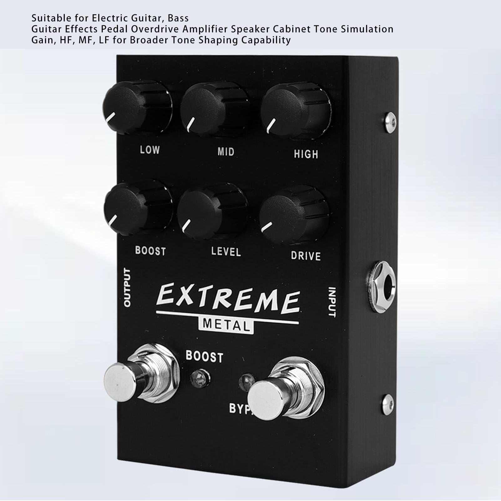Bediffer Pedal de Distorsión de Guitarra, Versátil, Modelado de Tono, Amplia Aplicación para Interpretación Musical, Material de Aleación