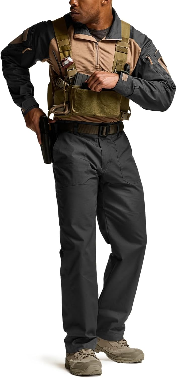 CQR Men's Quick Dry Work Pants, Water Resistant Outdoor Tactical Pants, Lightweight Stretch Cargo Hiking Pants - Image 8