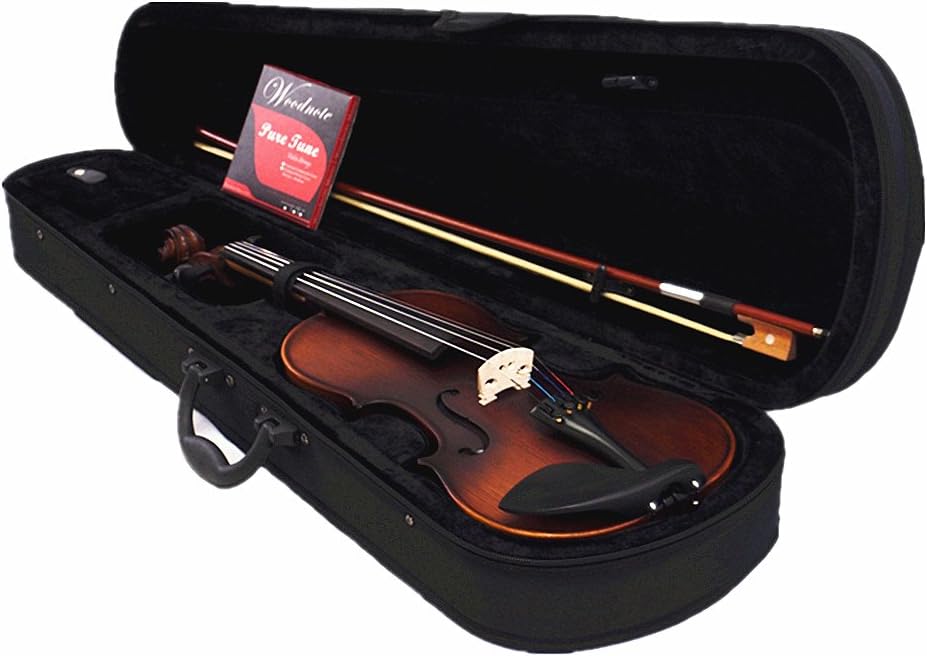 Woodnote VB-330E 4/4 Student Antique Style Solid Wood Violin Fiddle/Ebony Pegs & Fingerboard