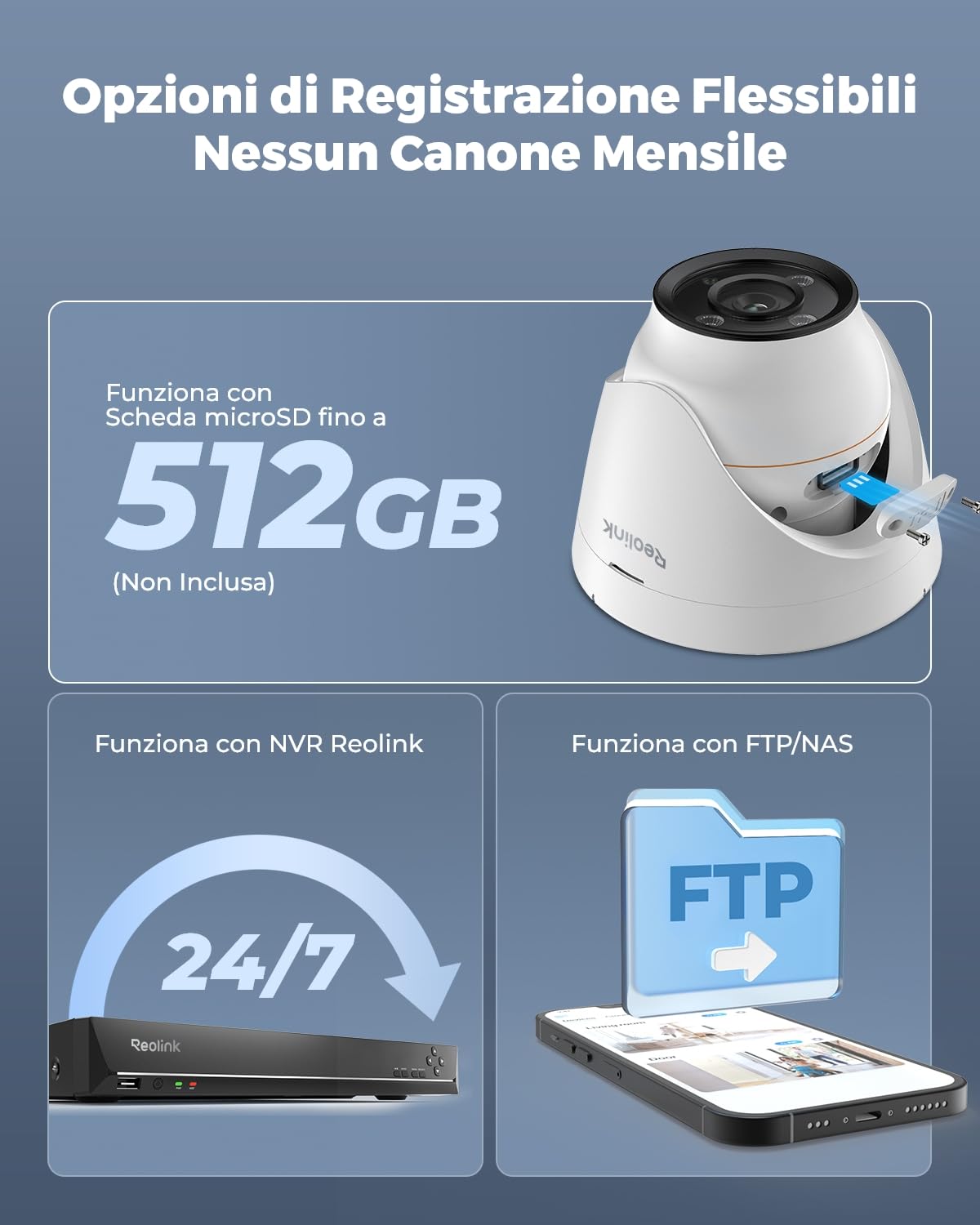 Reolink PoE 12MP Telecamera Esterno, Rilevamento di Uomo/Veicolo/Animale, Visione Notturna a Colori, Audio Bidirezionale, Avvisi Intelligenti, Time-Lapse, Slot per Scheda microSD, RLC-1224A