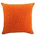 KAMIXIN Federe per Cuscini Tinta Unita Lino Copricuscino Moda Vintage Quadrato Federa Cuscino Coperture Decorativo per Casa Divano Sedia Stanza Letto Copricuscini e federe Arancione 45X45CM