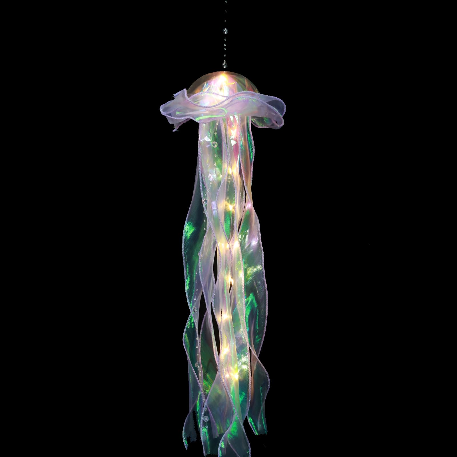 Méduse lumineuse sous la mer veilleuse violette