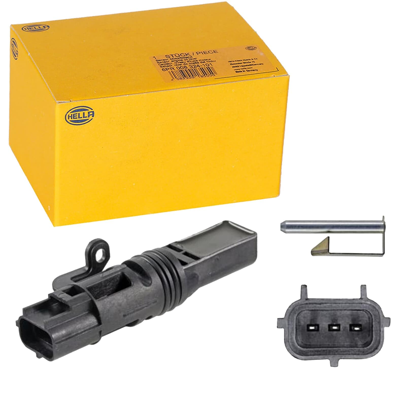 HELLA 6PU 009 146-891 Sensore n° giri, Cambio manuale, infilato, con guarnizioni, con staffa fissaggio