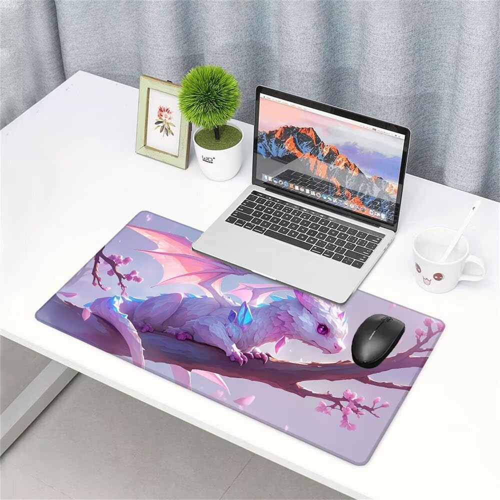 Tappetino Scrivania viola, Tappetino Gaming 1000x500x3mm Mouse Pad Animali Tappeto Mouse, Accessori Gaming, Ufficio Accessori, Migliora la Precisione e la Velocità, per Ufficio e Casa f-491