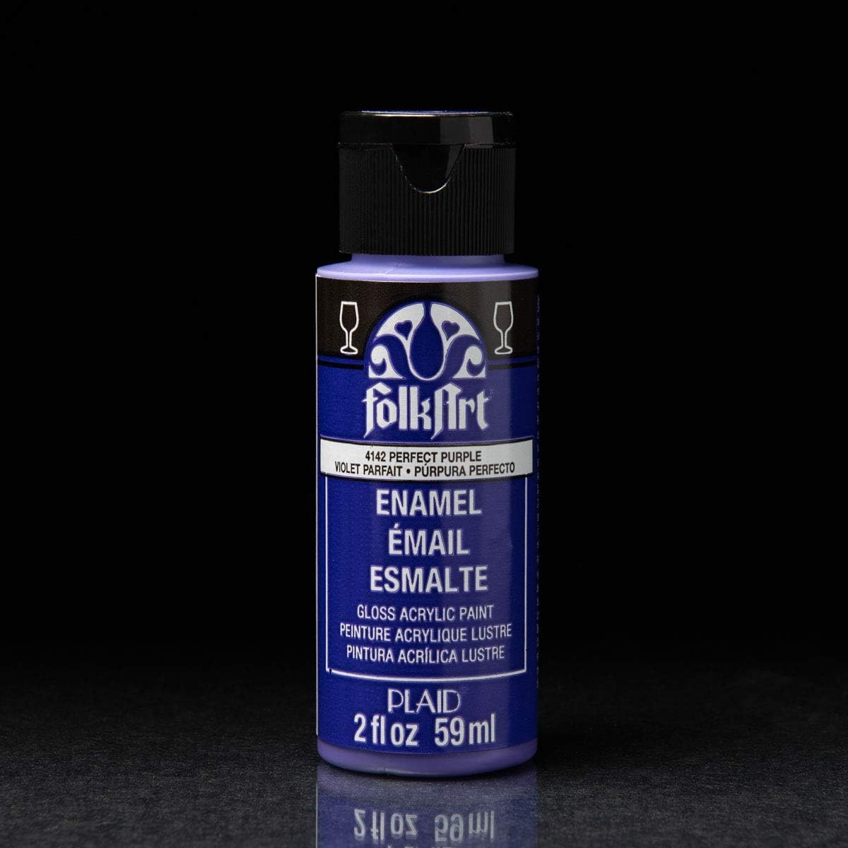 FolkArt Gloss Finish Acrylic Enamel Craft Set Designed for Beginners and Artists, Non-Toxic Formula Perfect for Glass and Ceramic Painting, 8 Count