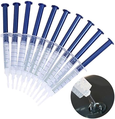 forwillsky Kit de geles blanqueadores de dientes de 0.1 fl oz, 10 geles de recambio de gel blanqueador de peróxido de carbamida, funciona con