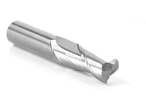 Miniatura 7 de YONICO Fresa de extremo CNC de carburo sólido espiral de 2 flautas para fresas de fresado de 1/4 pulgadas de diámetro. vástago de 1/4 pulgadas