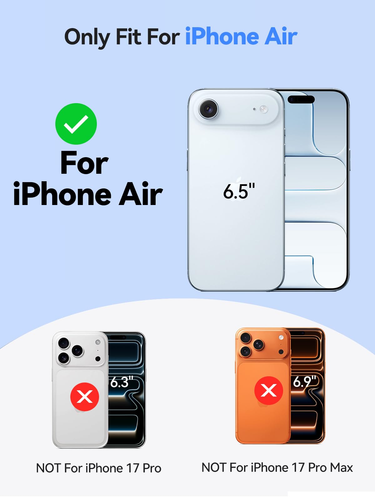 GagaKing Coque Batterie pour iPhone Air, 9300mAh 20W, Rechargeable avec Batterie Externe Chargeur Coque pour iPhone Air(6,5")