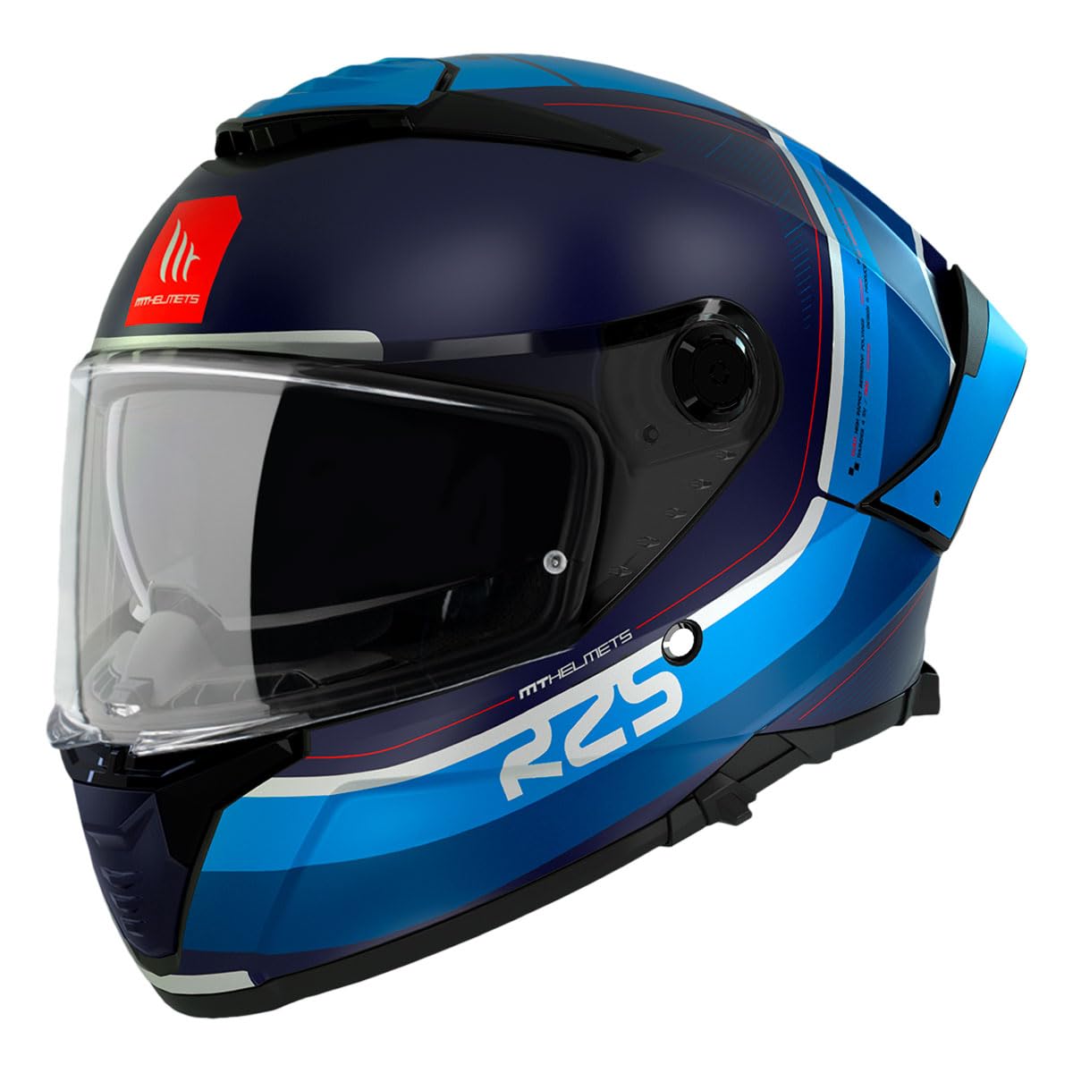 MT HELMETS Casco Moto Integral MT Thunder 4 SV R25 C7 Azul Mate con Gafa Solar T-S Homologado