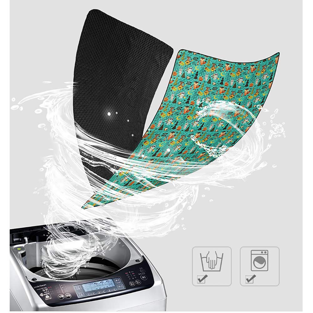 ZACUDA Tapis De Plage 210x200 Cm – Imperméable Et Anti-sable, Avec 4 Piquets Et Sac De Transport, Pour Pique-nique Et Camping