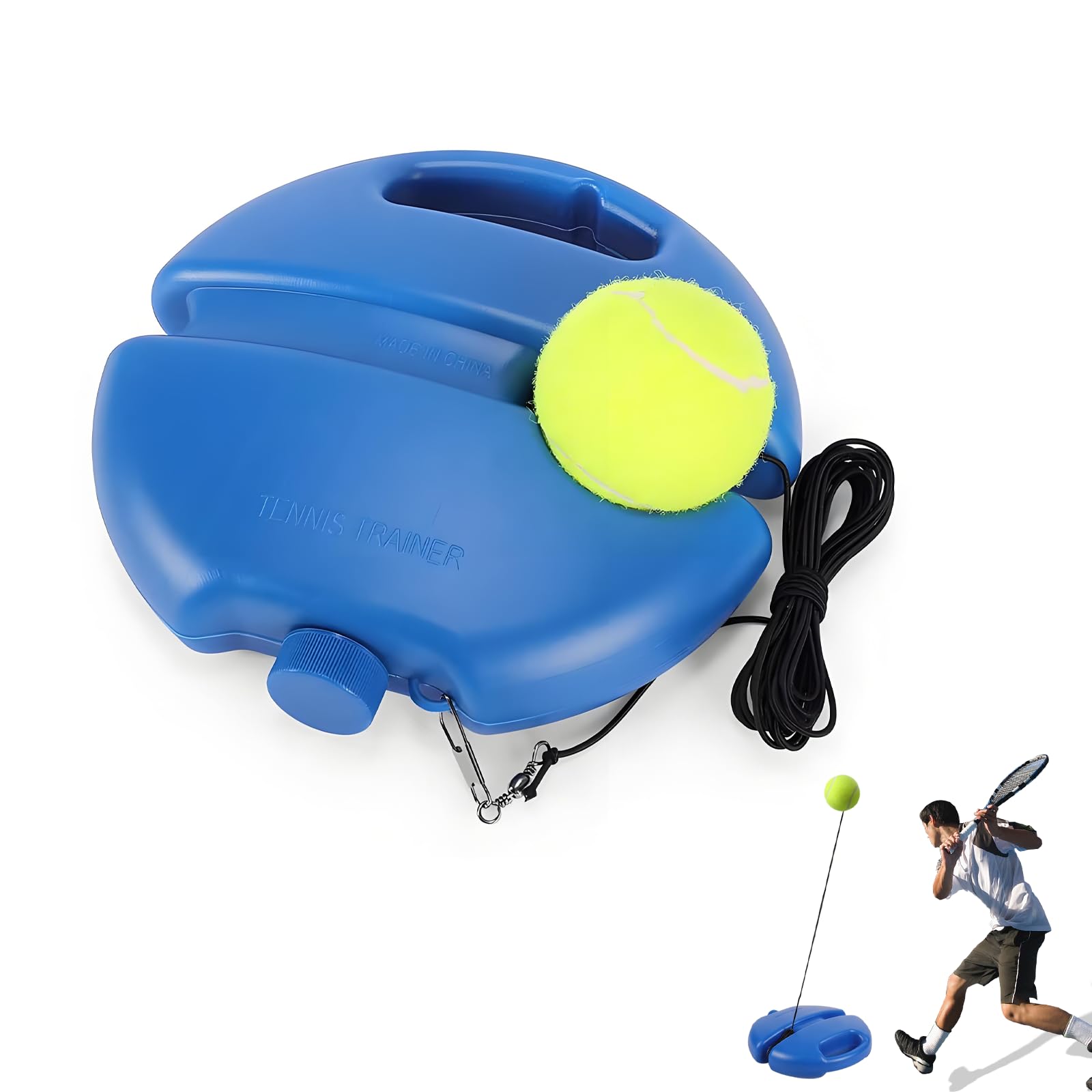 YSINOBEAR Tennis Trainer Set with Rebound Ball,2026 Tennis Game For Outdoors,Portable Practice Equipment for Children and Beginners,Solo Tennis Training Equipment In The Park Garden Outdoor (A)