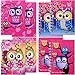 Produktbild TE-Trend 8 Stück Eule Uhu Kauz Owl Motiv Spiralblock Kinder Mädchen Notizblock Mitgebsel 40 Blatt 75x105mm 4-Fach Sortiert Mehrfarbig