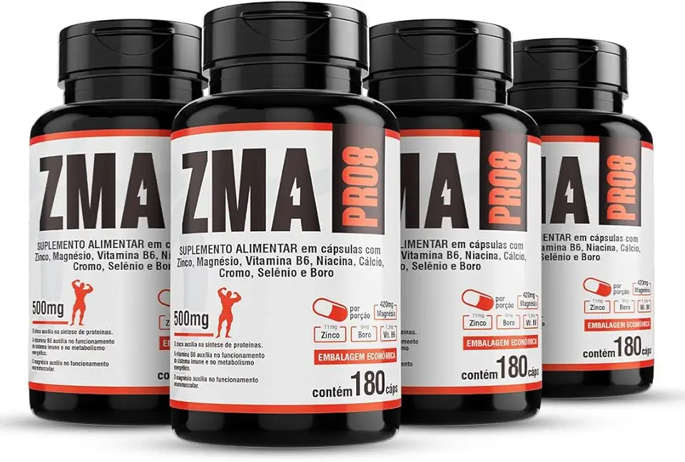 Floral Ervas do Brasil, Zma Pro 4x 180cap Magnésio Zinco Boro Cromo Selênio Cálcio