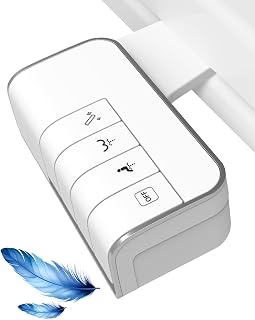 Hibbent Bidet Toilet Attachment - Non-Electric Dual Nozzle Front & Rear Wash, Adjustable Pressure, Self-Cleaning Sprayer, White