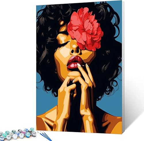 Miniatura 12 de Graffiti - Kit de pintura de retrato por números, 16 x 20 pulgadas, lienzo de pintura al óleo para niños, estudiantes, adultos principiantes