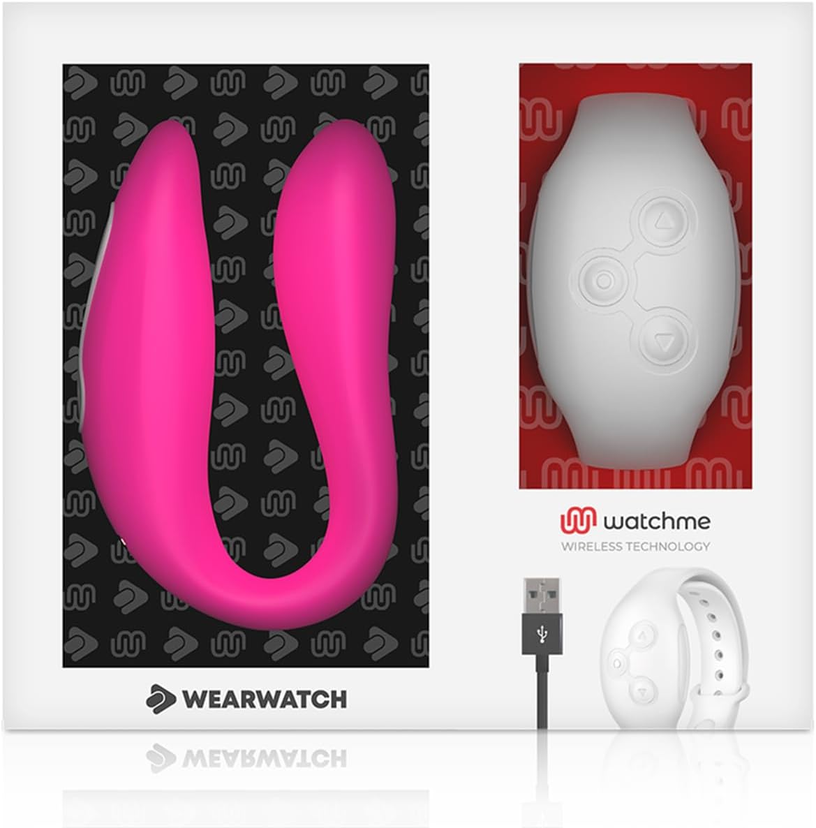 WEARWATCH Dual Vibrator for Couples with WATCHME Technology – 7 Vibration Modes, USB Rechargeable, Medical Silicone, Waterproof & Remote Control – Perfect for Him & Her, Solo Play, or Couples Fun