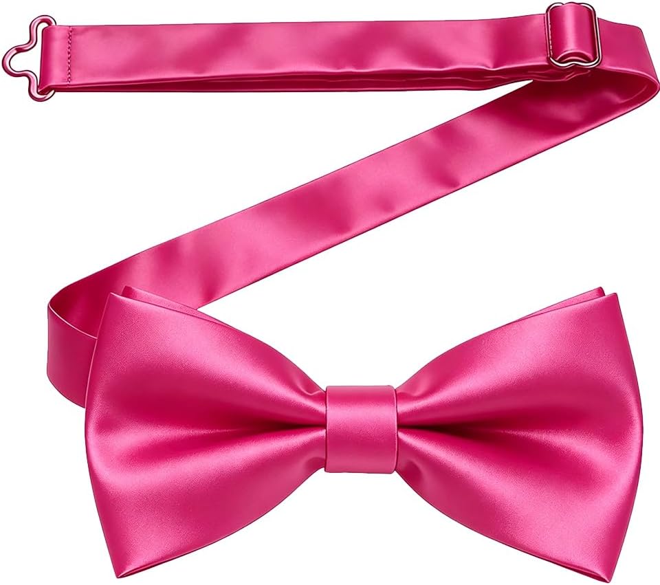 DiBanGu Mens Solid Pre-tied Bowties Adjustable Bow Ties for Wedding Party Business Tuxedo Bowtie