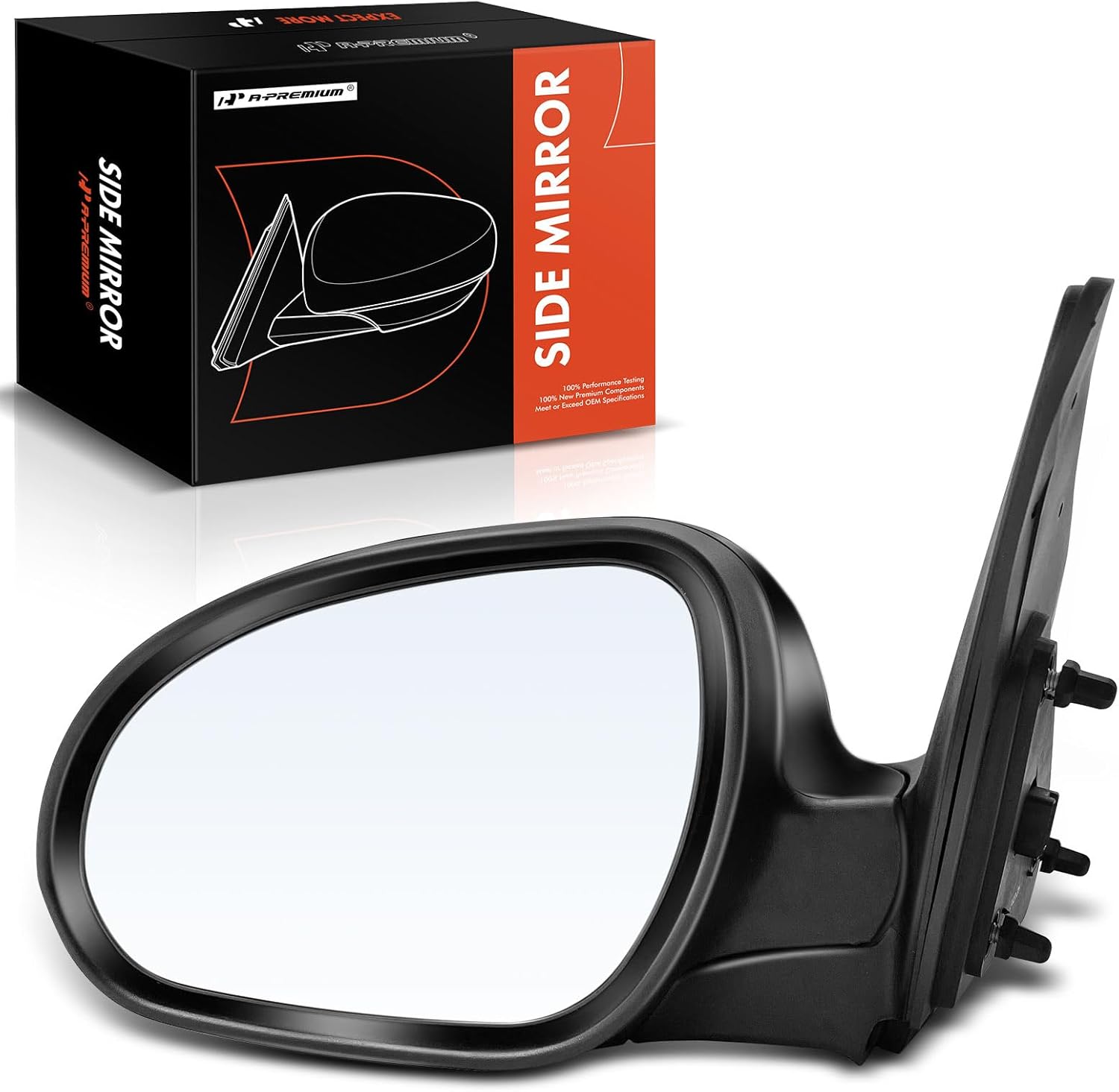 A-Premium Driver Side Power Door Mirror - Compatible with Hyundai Elantra 2009 2010 2011 2012 - Heated Manual Folding Black Outside Rear View Mirror - Replace# 876102L150