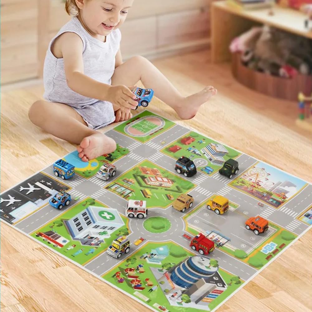 Calendario Avvento Natale 2025 con 24 Macchinine Pull Back, Gioco Conto alla Rovescia per Bambini