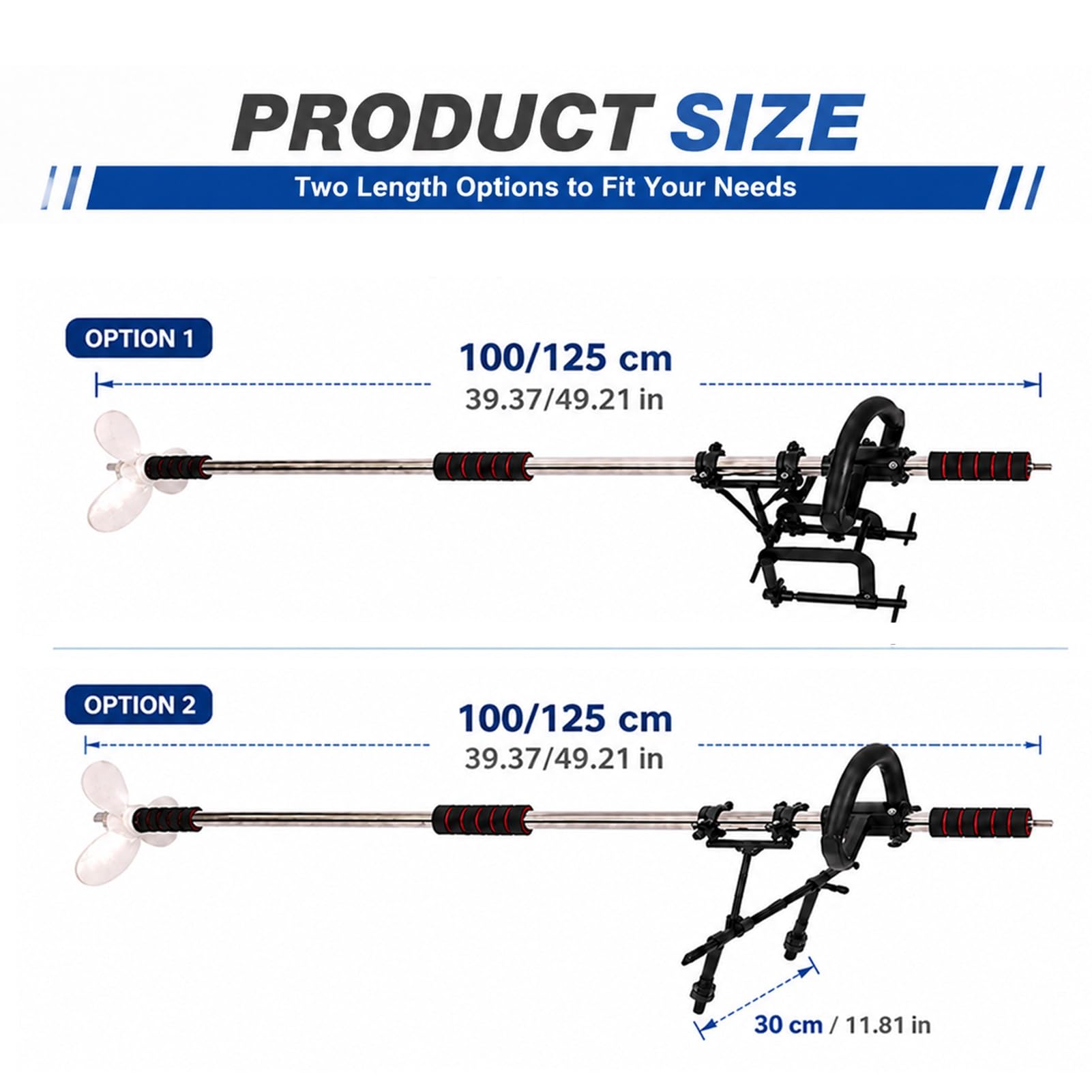 Hélice orientable accionada por Taladro para Kayak Pequeño Motor Fueraborda | Kit de propulsión para Kayak para Lagos y estanques, Incluye Soporte