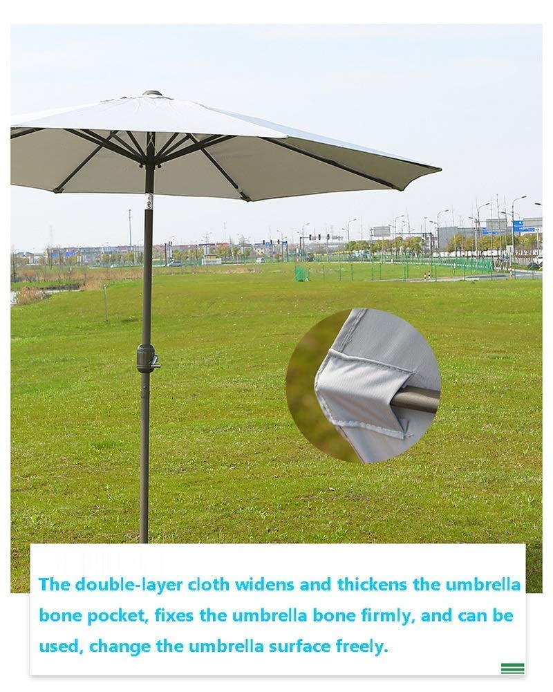 Parasole Parasol stołowy na patio ogrodowym z uchylną korbą, idealny na podwórko, targ na imprezy komercyjne na plaży, kemping, od strony basenu, 270 cm / 9 stó()