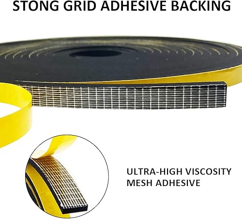 Miniatura 3 de Tira de sellado de puerta, cinta aislante de espuma para puertas correderas y ventanas, sello de junta, antivibración, a prueba de golpes (12