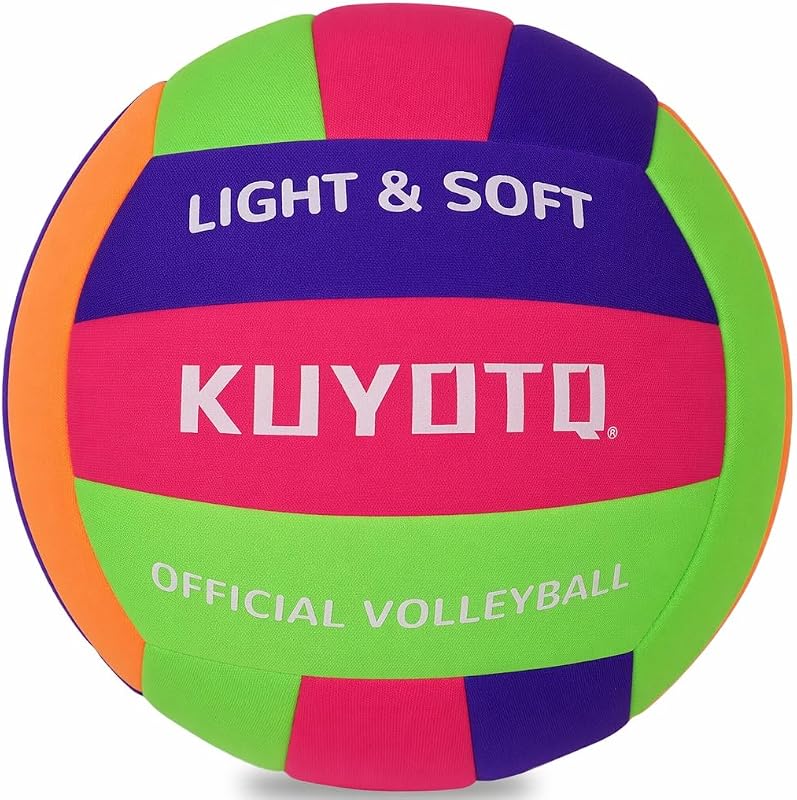Soft Indoor Volleyball Lite for Indoor Practice Volley Super Soft and Lite Safe Sport Gear Fabric Volleyball for Kids Youth Women Adult Beginners, Perfect for House Training Games Volley Ball