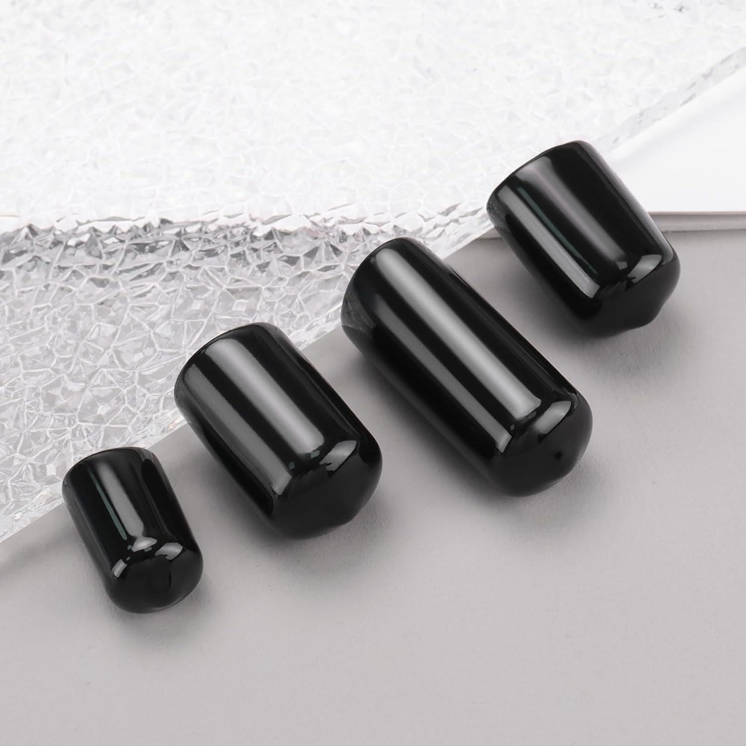 20Pcs Rubber Snooker Cue Tip Cover Rubber Pool Cue Tips Protector Billiards Cues Stick Protection Cap for Snooker Cue, 10mm/12mm/13mm/14mm