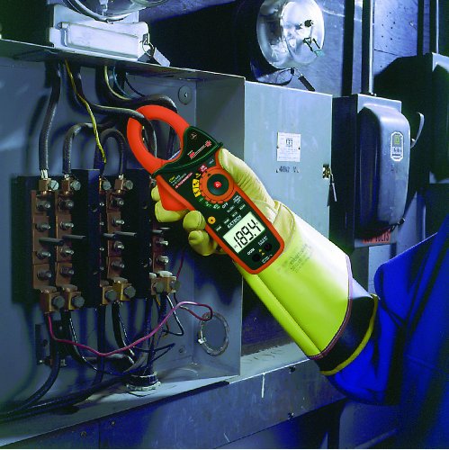 Image of EXTECH Instruments EX830 True RMS 1000 Amp AC /DC Clamp Meter with Infrared Thermometer