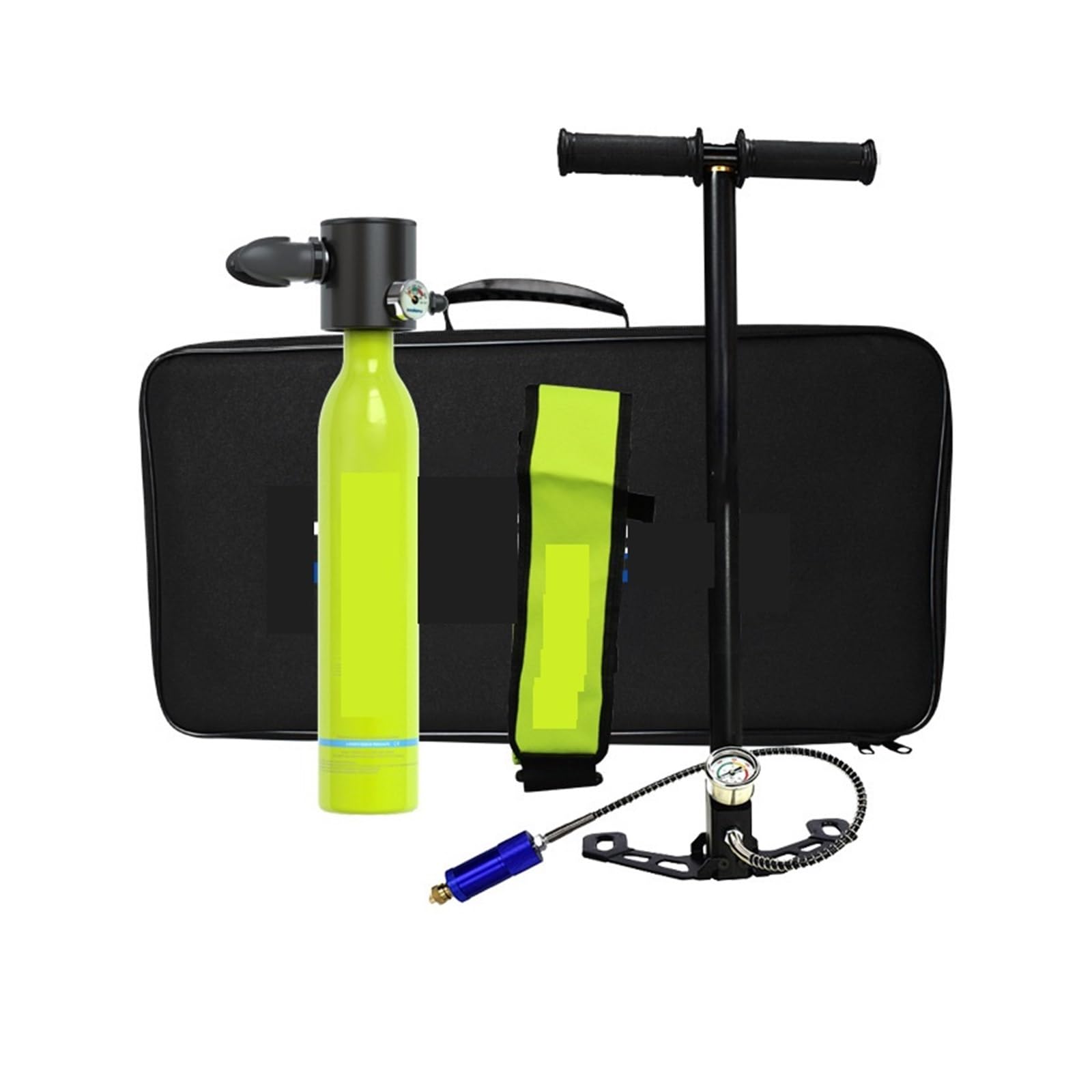 Portable Dive Cylinder, Portable Oxygen Cylinder, Cylinder with 10-15 Minutes Capability, 0.5 Litre Capacity Refillable Design, Diving Gear(Groen)