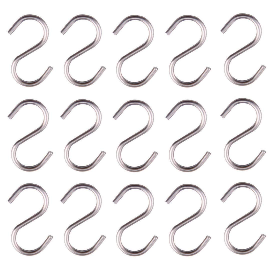 DIY Crafts Pack Of 30 Pcs, Size:- 1"inch, S Hook Connectors Metal S-Shaped Wire Hook Hangers Ornament Hooks for DIY & Crafts, Hanging Jewelry, Key Chain Ring and T (Pack Of 30 Pcs, Size:- 1"inch)